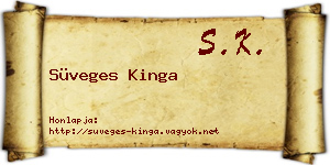 Süveges Kinga névjegykártya